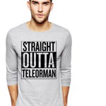 Bluza barbati gri cu text negru - Straight Outta Teleorman, 2XL