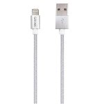 Cablu de date GRIXX Optimum - 8-pin to USB Apple MFI License, impletit, 3m (Alb), Grixx