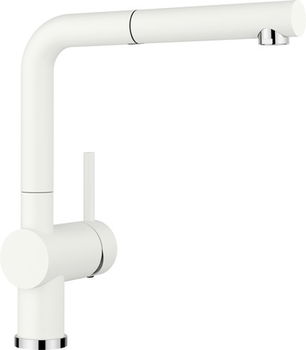 Baterie bucatarie Blanco Linux-S cu dus extractibil alb, Blanco