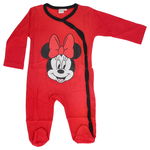 Salopeta maneca lunga, bumbac, minunata Minnie Mouse,rosu, Disney Baby