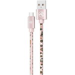 Graffiti USB la Tip C, 1m, pink, Tellur