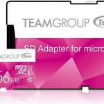 Card de Memorie Team Group Micro SDXC 256GB UHS-I cu Adaptor Roz tcusdx256guhs46