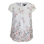 Bluza gri deschis cu print floral - Billie & Blossom Curve, Billie & Blossom