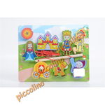 Puzzle lemn magnetic Poveste, 