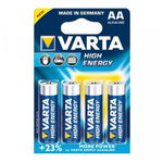 Baterie Alcalină Varta LR6 AA 1,5 V 2930 mAh High Energy (4 pcs) Albastru, Varta