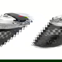 Uscator Manual pentru Salata si Verdeturi, Plastic, 16x15x21 cm, Capacitate 3L, Negru Engros, 