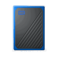 SSD Extern WD My Passport Go, 500GB, negru si albastru,