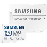 Card de Memorie EVO Plus 2024 128GB SDXC UHS-I White + Adaptor SD, Samsung