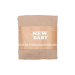 Husa New Baby pentru saltea de infasat 50x70 cm cu banda elastica bumbac terry beige, New Baby