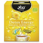 Ceai bio detoxifiant cu lemongrass, papadie si lemn dulce, 12 plicuri Yogi Tea 21,6g