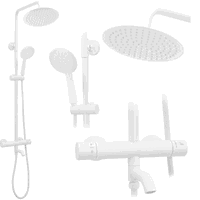 Coloana de dus termostatat Rea Lungo Alb Mat, Coloana de dus termostatat Rea Lungo Alb Mat,