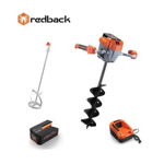 Redback Pachet E808T+E805C+E806C+EP40+EC20 Cap motor antrenare, paleta 120mm, burghiu 150mm, acumulator 40V/4Ah, incarcator 40V/2A, REDBACK