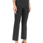 MISSONI BEACHWEAR Cropped Pants With Lurex Zig Zag Pattern TONAL BLK LAME BASE, MISSONI BEACHWEAR