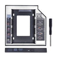 Rack intern SPACER, tip caddy 12.7mm, 5.25 inch la 2.5 inch, S-ATA, interfata PC S-ATA, metal