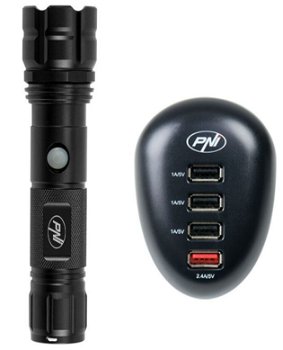 Kit Lanterna PNI Adventure F10, 500 lm, incarcator USB PNI HC41