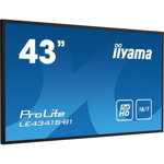 IIYAMA Monitor IPS LED Iiyama ProLite 43 LE4341S-B1, Full HD (1920 x 1080), VGA, HDMI, Negru, IIYAMA