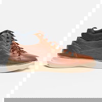 Bullboxer, Pantofi sport de piele cu logo discret, Maro cognac, 43