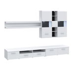 Set Living White Pearl, Alb, Negru Si Alb Lucios, 289.6 Cm, Natürlich