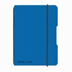 Caiet My.Book Flex A6, 40 file, dictando, coperta albastru deschis transparent, elastic negru, Herlitz