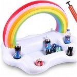 Suport gonflabil pentru bauturi la piscina Ropniik, multicolor, PVC, 60 x 40 x 40 cm