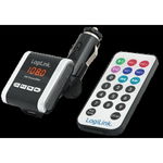 Transmitator FM, formate MP3/MP4/WMA (SD-card, USB, audio jack), telecomanda, FM0001A, Logilink