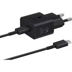 Incarcator retea Samsung EP-T2510XBEGEU Super Fast Charging 25W USB-C cablu USB-C inclus Black, Samsung