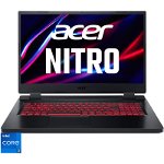 Laptop Gaming Acer Nitro 5 AN517-55, 17.3 inch QHD, Intel Core i7-12700H, 16GB RAM, 512GB SSD, nVidia GeForce RTX 3060 6GB, Free DOS, Negru