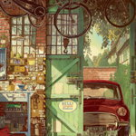 Puzzle Educa - Arly Jones: Old Garage, 1500 piese, include lipici (18005), Educa