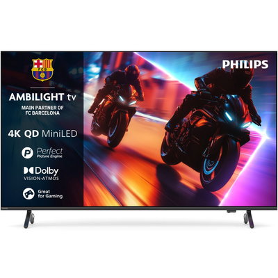 Televizor Smart 164 cm 65" 4K QD MiniLED Philips AMBILIGHT QD-MiniLED 65MLED920 UltraHD 100 Hz Clasa F Model 2025