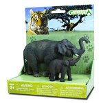 Set 2 Figurine Elefant Asiatic cu pui Collecta, Collecta