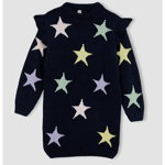 Rochie-pulover cu model cu stele, DeFacto