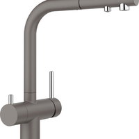 Baterie bucatarie Blanco Fontas-S II cu 3 cai  dus extractibil  gri vulcan, Blanco