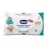 Servetele umede Soft Pure Chicco, 0 luni +, 60 buc