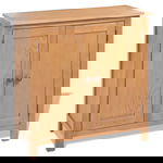 vidaXL Бюфет, 70x35x75 см, дъбов масив, vidaXL