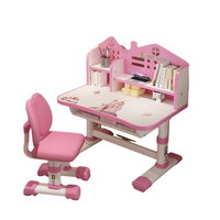 Set birou AT PERFORMANCE®, pentru copii, Mobila pentru casa copilului roz, de studiu și scaun., Atmag