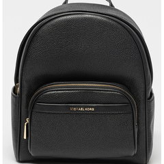 Michael Kors, Rucsac de piele cu buzunar frontal Bex, Negru