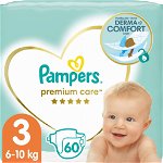 Scutece Pampers Premium Care Value Pack Marimea 3, 6-10 kg, 60 buc, Pampers