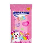 Servetele umede dezinfectante si antibacteriene, Hygienium Kids Unicorn, roz, 24 buc