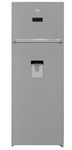 Frigider cu doua usi Beko RDNE535E30DZXBN, 471 l, No Frost, Dozator de apa, Display touch control, Compresor ProSmart Inverter, Clasa F, H 193 cm, Argintiu