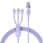 Cablu de date Flash Series II 3 in 1, USB-C - USB Type-C/Lightning/Micro-USB, 100W, 1.5m, Mov, Baseus