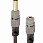 ADAPTOR audio GEMBIRD stereo (1 x 6.5 mm jack T la 1 x 3.5 mm jack M), 0.2M, negru, A-63M35F-0.2M (timbru verde 0.08 lei), Gembird