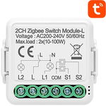 Modul Smart Switch Zigbee Avatto N-LZWSM01-2, Fara Neutru, Avatto