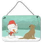 Caroline`s Treasures Ciocolata Labrador Snowman perete de Crăciun sau ușă agățat printuri Multicolore 8x12, 