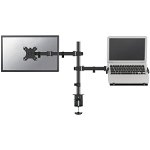 Suport ergonomic din aluminiu Neomounts by Newstar pentru laptop si monitor, model FPMA-D550NOTEBOOK, Neomounts