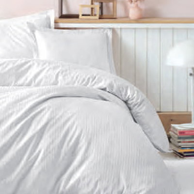 Lenjerie Elegant Stripe Alba (Satin Deluxe), Cottonbox