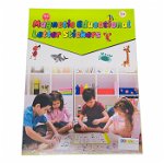 Carte magnetica cu activitati educative, cu piese puzzle si tablita de scris magnetica, cu marker, Literele alfabetului, Krista