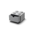 Cutie de birou LEGO® Brick gri cu sertar, 15,8 x 11,3 cm, LEGO®