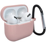 Casca de Telefon Carcasa cu carabiniera Silicone Soft Case D compatibila cu Apple AirPods 3 Pink, OEM