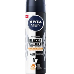 Deodorant spray  Black & White Invisible - 150 ml, Nivea Men