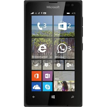 Smartphone Microsoft Lumia 435, Dual Core, 8GB, 1GB RAM, Dual SIM, 3G, Black
